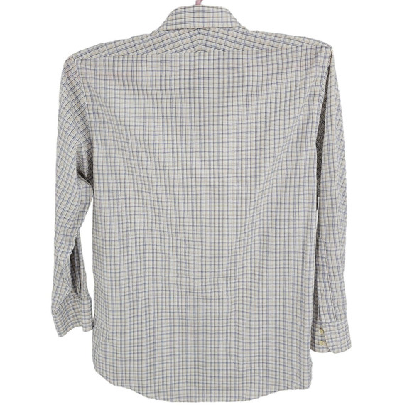 Brooks Brothers Regent White Yellow and Blue Check Size 16-33 - Picture 4 of 4